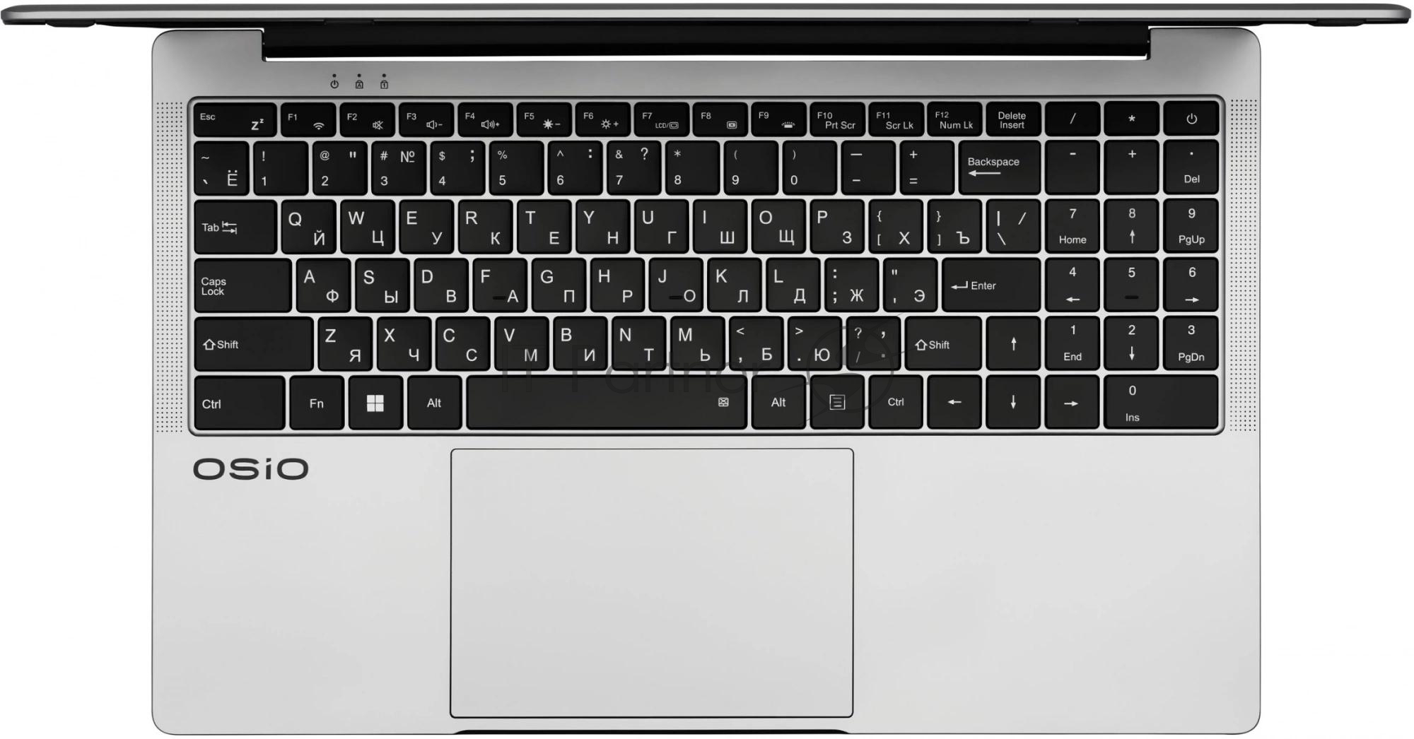Ноутбук Osio FocusLine F160a-012 серый Ryzen 7 5700U 32Gb SSD1Tb 16.1" FHD (1920x1080) без ОС WiFi BT Cam 6000mAh