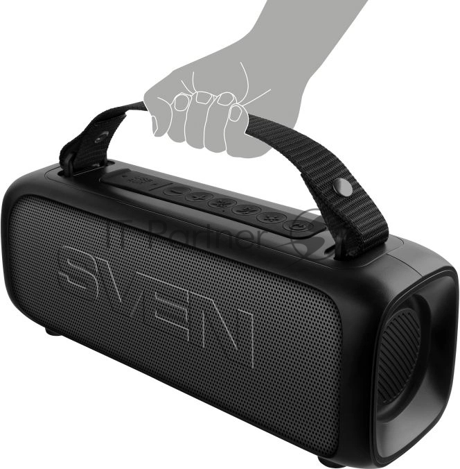 Портативная колонка SVEN PS-235 черный 12W 2.0 BT 3600mAh