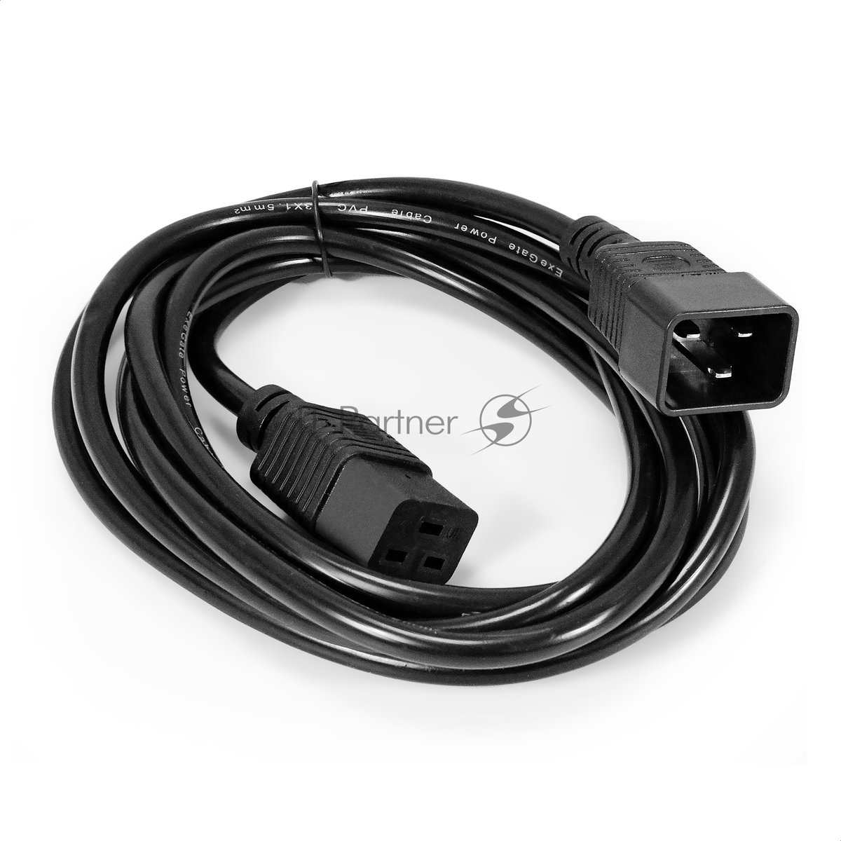 Кабель питания (UPS) ExeGate Special EC20-3S (IEC 320 C19->C20, 3*1.5мм2, CCA, черный, 3м)