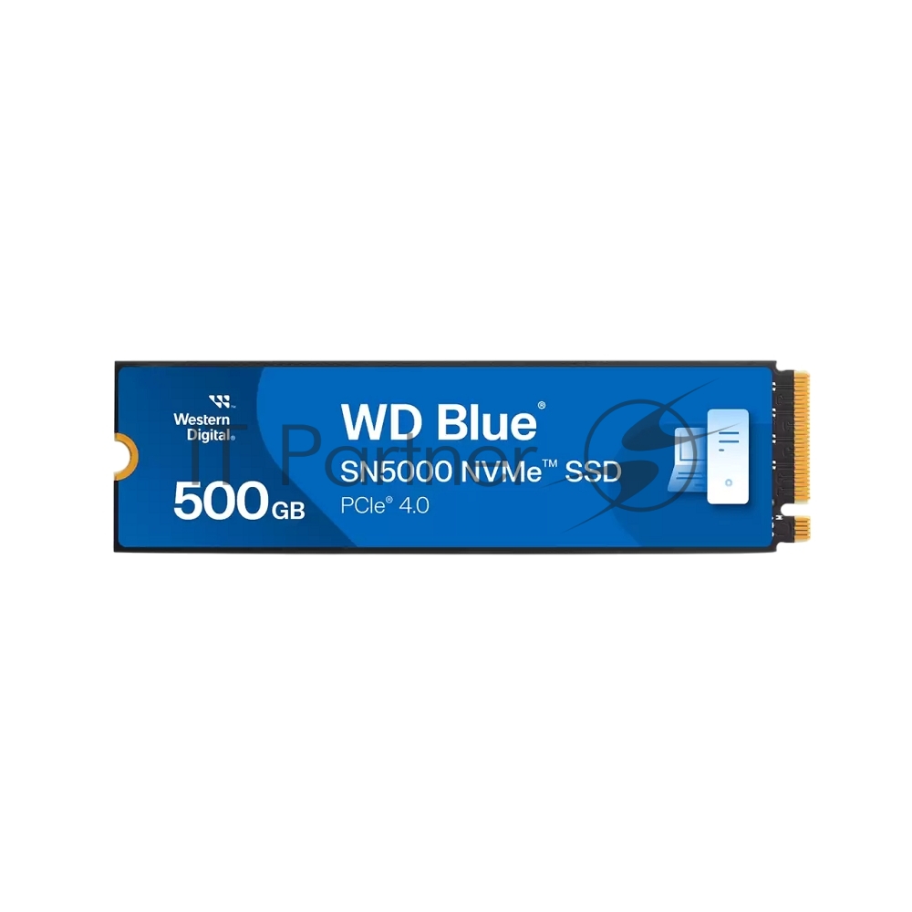 Накопитель SSD WD Blue SN5000, 500Gb, PCIe 4.0 x4, M.2 2280, NVMe, R/W 5000/4000