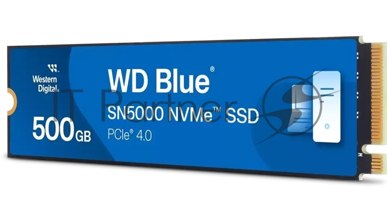 Накопитель SSD WD Blue SN5000, 500Gb, PCIe 4.0 x4, M.2 2280, NVMe, R/W 5000/4000