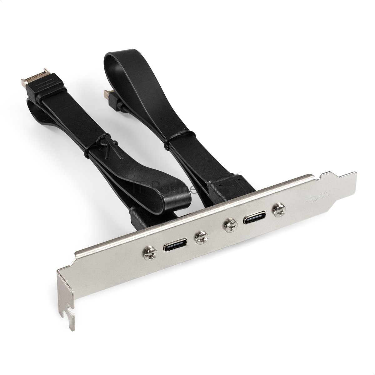Планка портов в корпус 2xType-C SuperSpeed+ ExeGate BrctUSB32E-2C (USB3.2 Gen2 2xType-E 20Pin Male --> 2xType-C USB 3.2 Gen 2, SuperSpeed+ скорость до 10 Гбит/с, кабель 30 см)