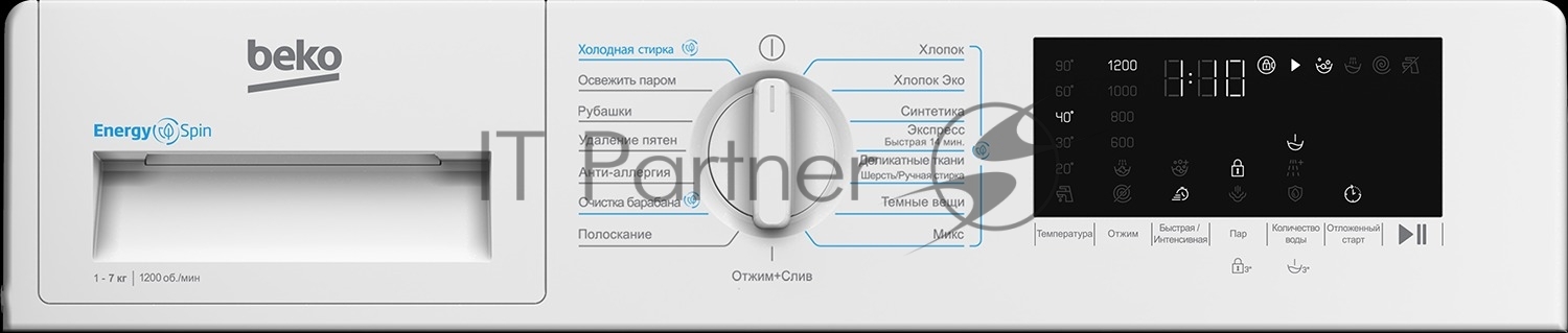 Встраиваемая стиральная машина Beko BI3WBT8721 W