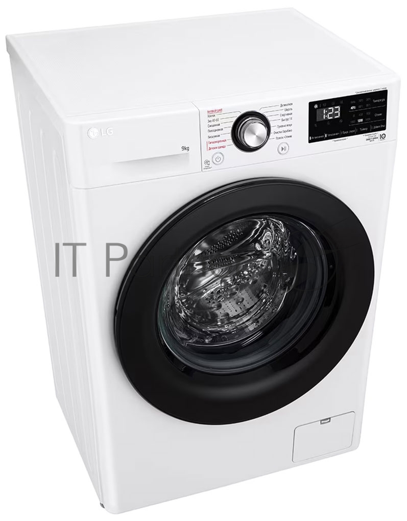 Стиральная машина LG F2V3FS6W белая, загрузка фронтальная 9 кг, 1400 об/мин, класс A