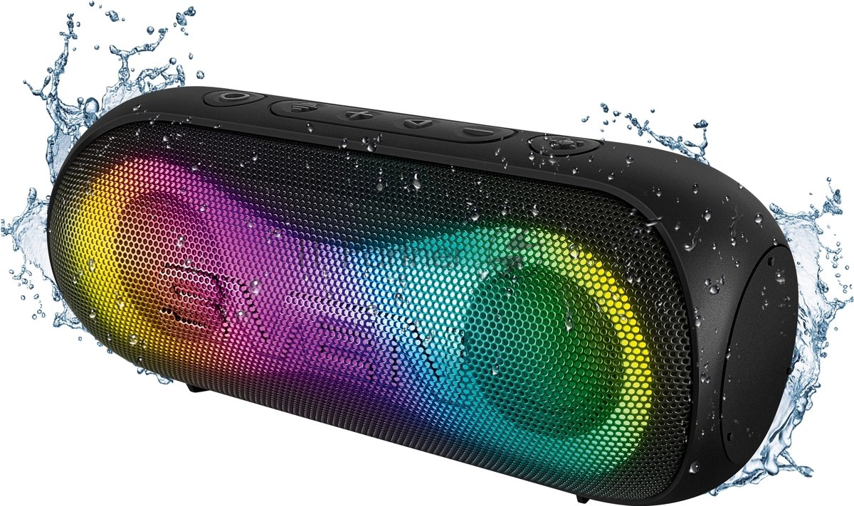 Портативная акустика SVEN PS-165, черный (16 Вт, Waterproof (IPx6), TWS, Bluetooth, microSD, 3000мА*ч)