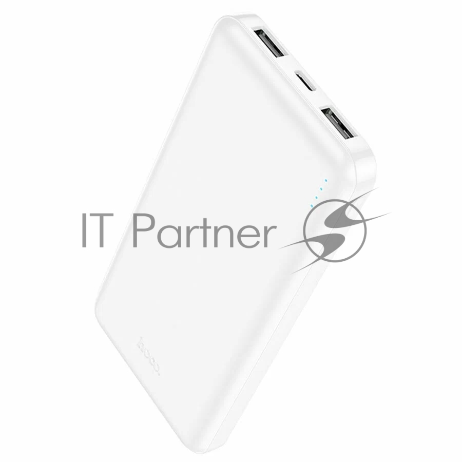 Портативный аккумулятор Hoco J100 High-ranking 10000mAh 2.1A 2xUSB-A белый (J100 HIGH-RANKING WHITE)