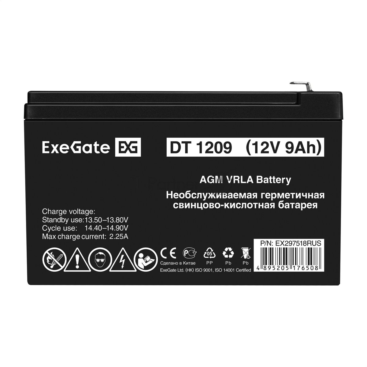 Аккумуляторная батарея ExeGate DT 1209 (12V 9Ah, клеммы F1)