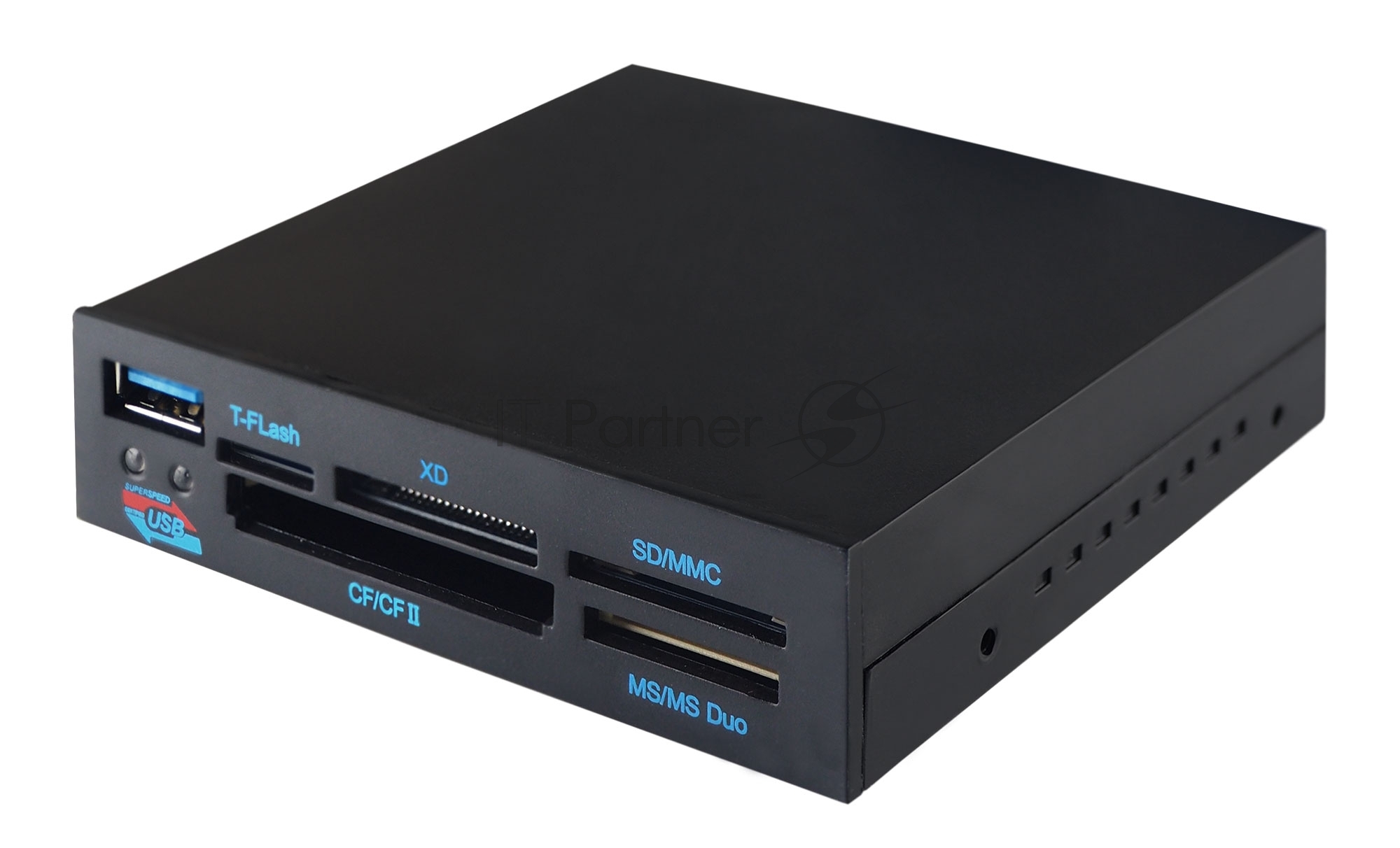 FDI2-ALLIN1-03-B Картридер внутренний USB3.0 3.5" Gembird 6в1: USB3.0, SD, TF (MicroSD), XD, MS, CF, черный