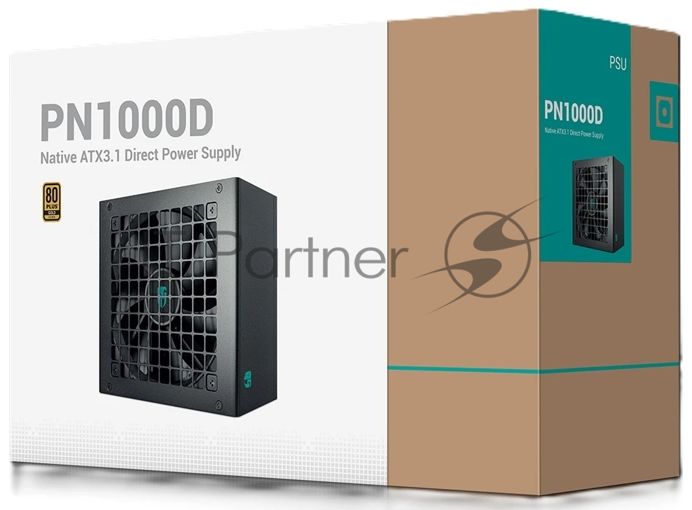 Блок питания Deepcool GAMERSTORM PN1000D (ATX 3.1, 1000W, PWM 120mm fan, Active PFC, 80+ GOLD, Active PFC + Full Bridge SRC LLC + DC/DC, Gen5 PCIe) RET (R-PNA00D-FC0B-WGEU-V2)
