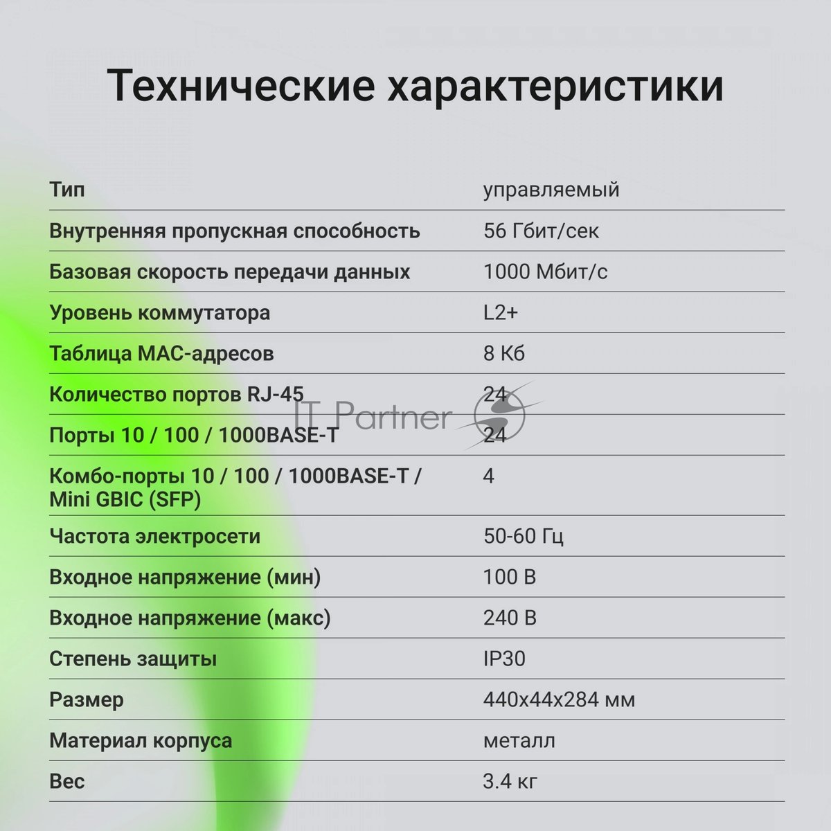 Коммутатор Digma DSW724G-4C-R, 24×1 Гбит/с + 4×1 Гбит/с Combo, управляемый