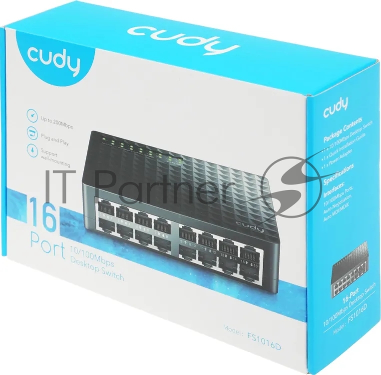 Коммутатор Cudy FS1016D, 16×100 Мбит/с