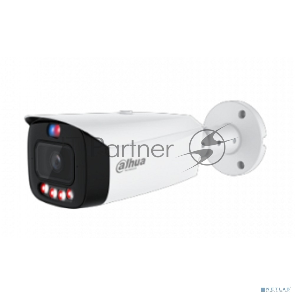 DAHUA DH-IPC-HFW3449T1P-AS-PV-0280B-PRO Уличная цилиндрическая IP-видеокамера WizColor TiOC K 4Мп, 1/1.8” CMOS, объектив 2.8мм, видеоаналитика, 2 микрофона, ИК 50м, LED 50м, IP67, металл/пластик