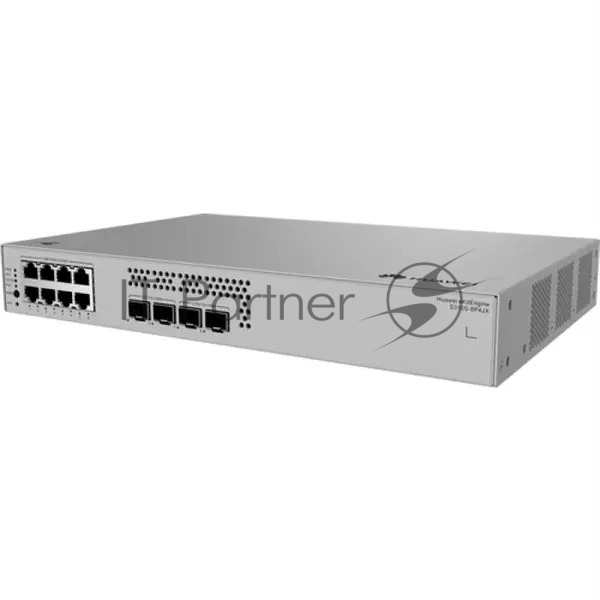 Коммутатор Huawei S310S-8P4JX (L2+, 8*10/100/1000BASE-T ports (128 W PoE+), 2*10GE SFP+ ports, 2*2.5GE SFP ports, built-in AC power, Fanless)