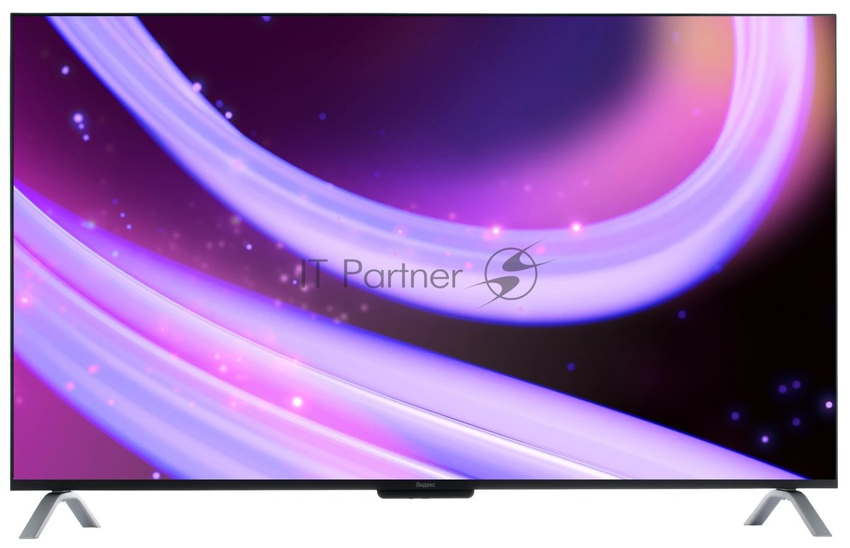 Телевизор LED Yandex 65" ТВ Станция Яндекс.ТВ черный/серебристый 4K Ultra HD 60Hz DVB-T DVB-T2 DVB-C DVB-S DVB-S2 USB WiFi Smart TV