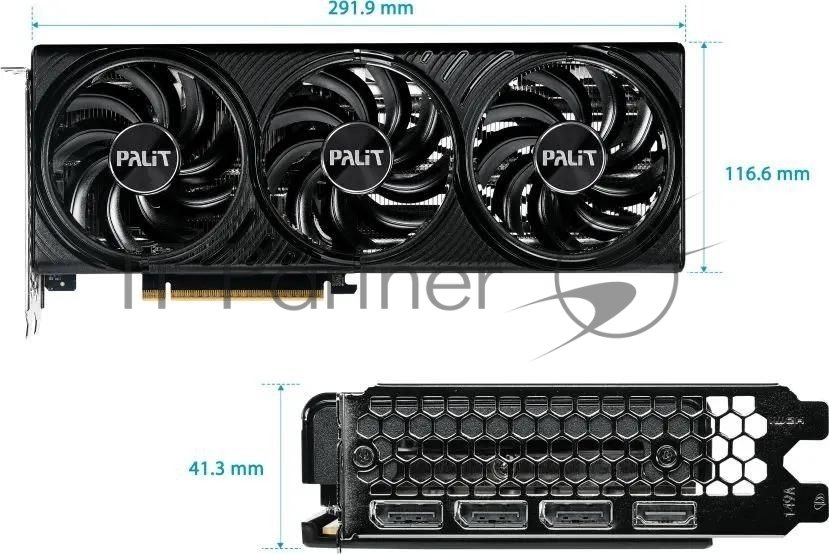 Видеокарта Palit GeForce RTX 5060 Ti Infinity 3 OC, 16 GB GDDR7, 128 bit, 3xDisplayPort, HDMI, GPU 2407 MHz