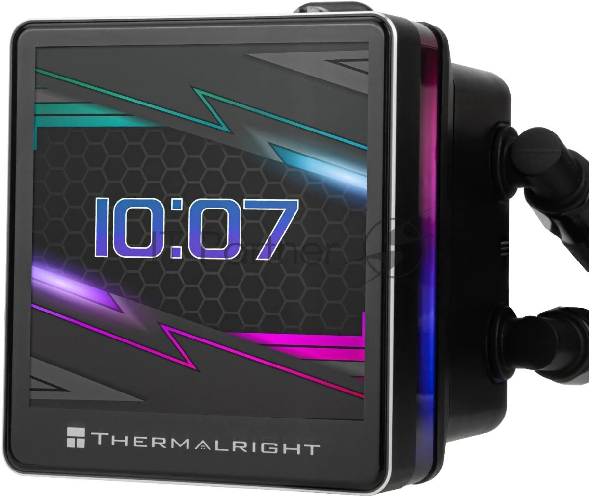 Водяное охлаждение для процессора Thermalright Grand Vision 240 (240mm, LED, Black, ARGB/Fans: 2x120mm, 80.45CFM, 29.4dBA, 2150RPM/Pump height 72.5mm, 6400RPM, Rad thickness 27mm/S: 1700, 1200, 1851, 115X, 2011, 2066, AM5, AM4)