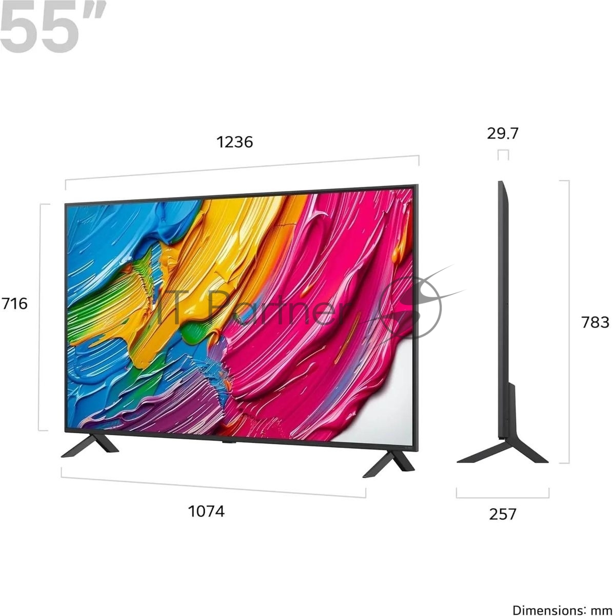 Телевизор LG 55" 55QNED80A6A черный титан LED 4K UHD 60Hz Smart TV WebOS 2GB/16GB