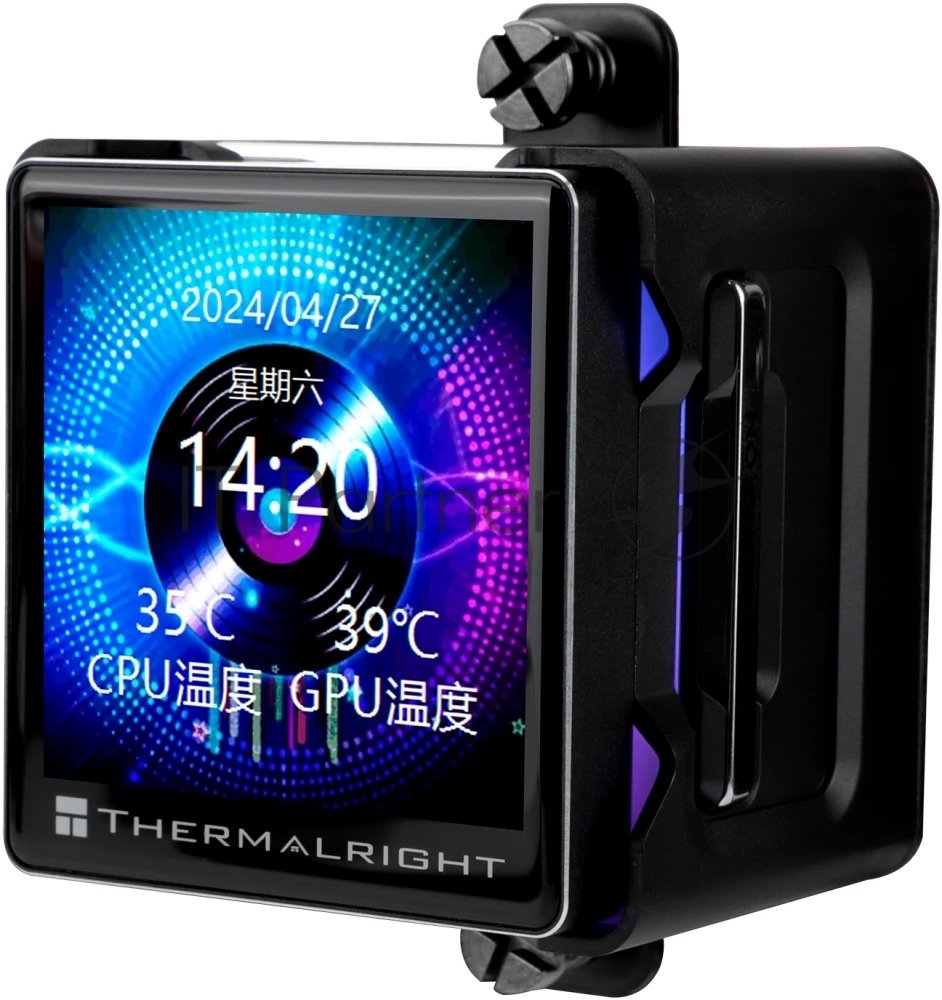 Система жидкостного охлаждения Thermalright Elite Vision 360 ARGB Soc-AM5/AM4/1200/1700/1851 черный 4-pin 27.7dB Al LCD Ret (E-VISION-360-BL-ARGB)