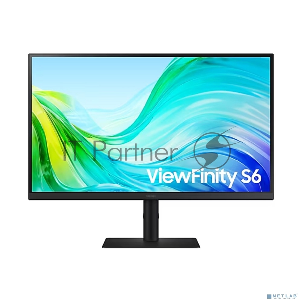Монитор 27" Samsung ViewFinity S6 S61F IPS 2560x1440, 100 Гц, 5 мс, 16:9, 300 кд/м², HDMI, DisplayPort, Flicker Free, Low Blue Light, черный