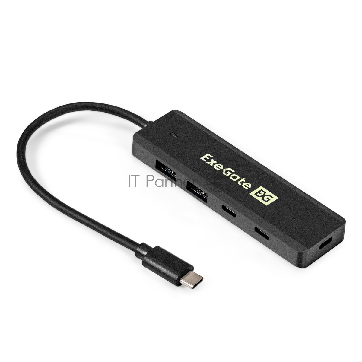 USB-концентратор 4-в-1 ExeGate DUB-2C2P/5G (кабель-адаптер USB 3.2 Gen1 Type C --> 2xUSB3.2 Gen1 Type-A (5G)/2xUSB3.2 Gen1 Type-C (5G), SuperSpeed USB 5Gbps, Plug&Play, черный)