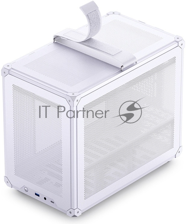 Компьютерный корпус без блока питания JONSBO C6 MAX Handle, Mini-Tower, TG, no fan, 1xUSB-A 3.0 + 1xUSB-C 3.1, mATX, mITX белый