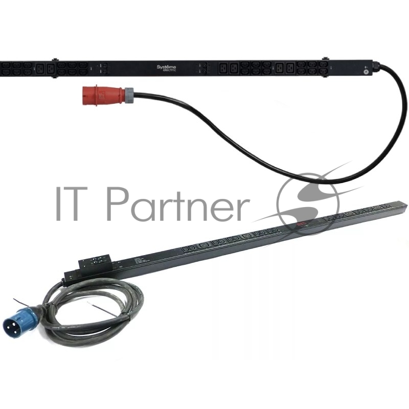 БРП Uniprom, с мониторингом, 0U, 400В, 3Ф, 16A, 36xC13 12xC19, 3м кабель, IEC309