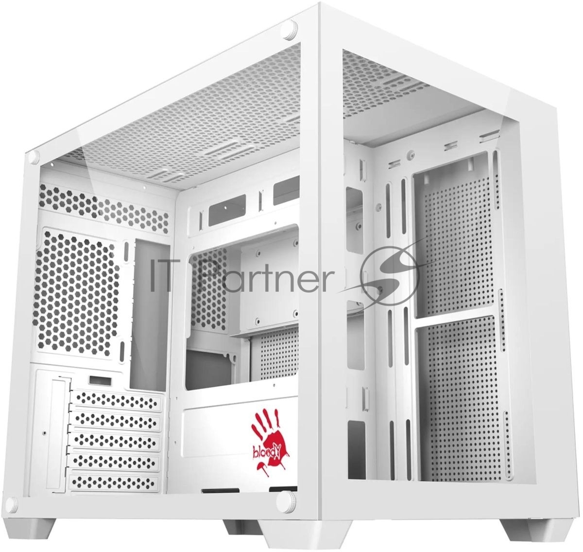 Корпус для ПК Bloody - BD-CC108, 2х2.5", 2х3.5", 2xUSB3.0, Mini Tower, без БП, цвет белый, BD-CC108-WH