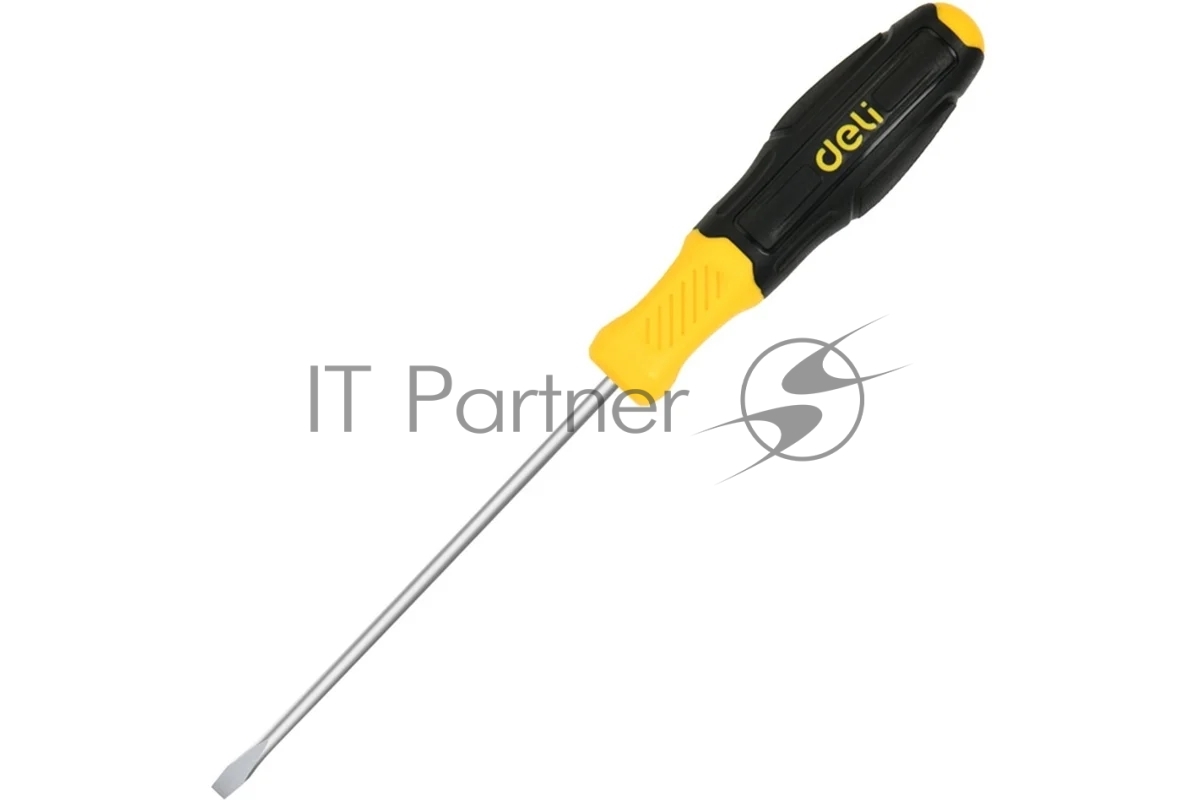 DL6351251N Deli Шлицевая отвертка Deli DL6351251N 5х125мм сталь Cr-V,  двухкомпонентная прорезиненная рукоять