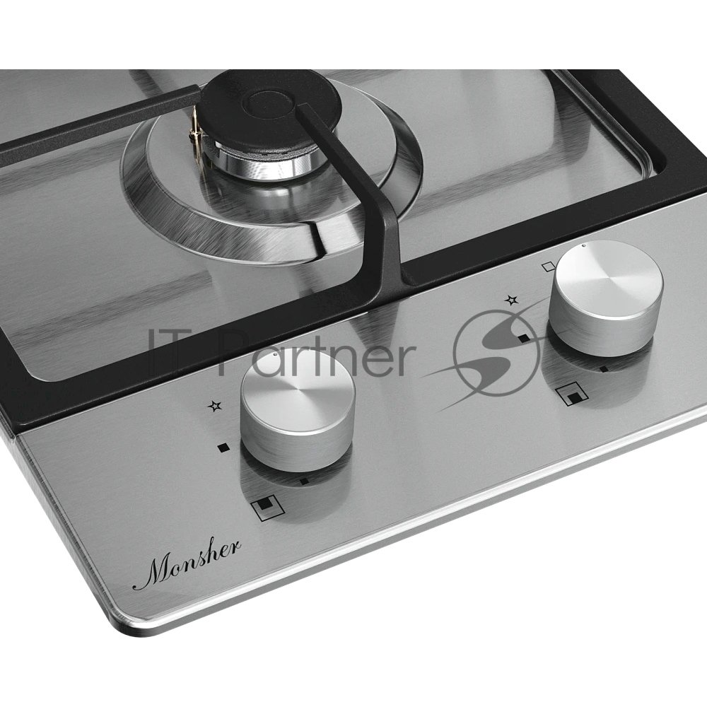Варочная поверхность Monsher MSG 33 Acier, газовая, 29см, 2 конфорки, нерж.
