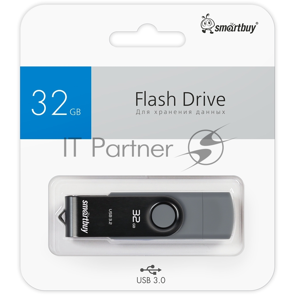 Флешка USB Smartbuy R/W (SB032 Gb3DUOTWK) UFD 3.0/3.1 032 Gb,Twist Dual