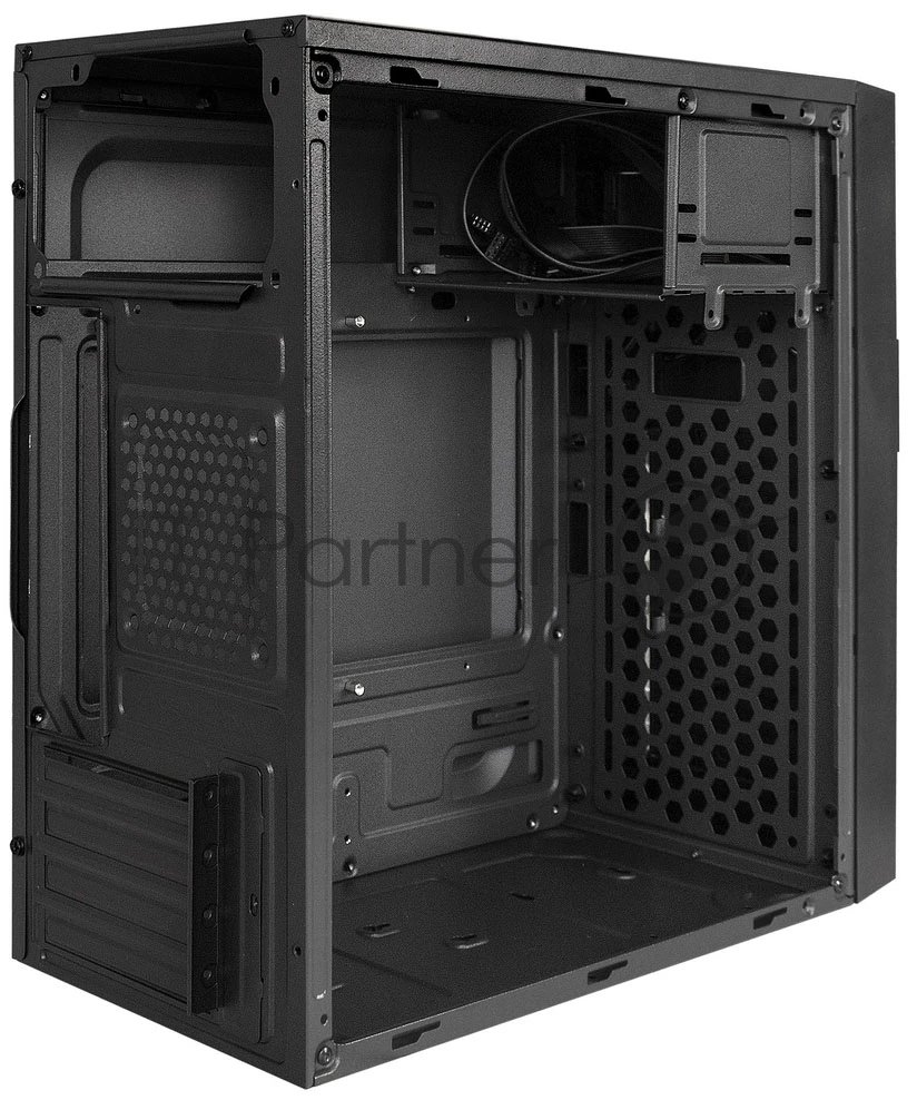 Exegate EX299174RUS Корпус Minitower ExeGate BAA-105-01-UNS350 (mATX, БП UNS350 с вент. 12см, 2*USB, аудио, черный)