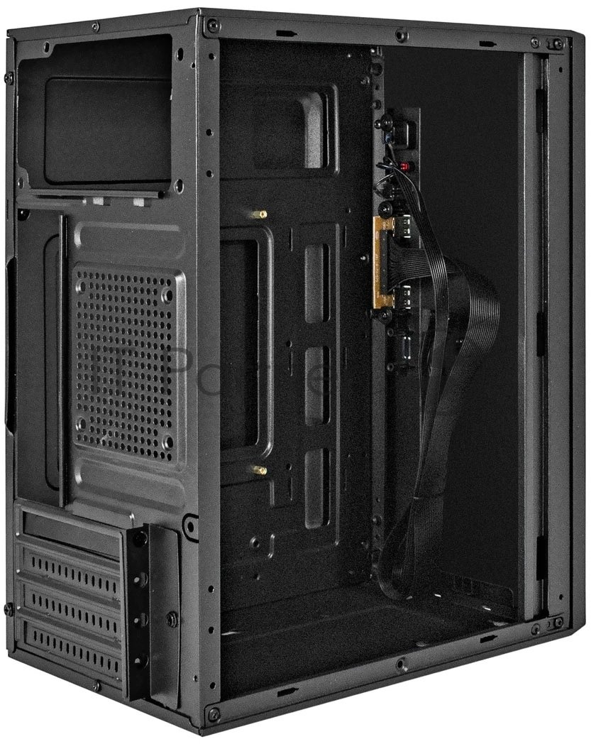 Компьютерный корпус Minitower ExeGate BAA-303-UNS350 (mATX, БП UNS350 с вент. 12см, 2*USB, HD Audio, черный)