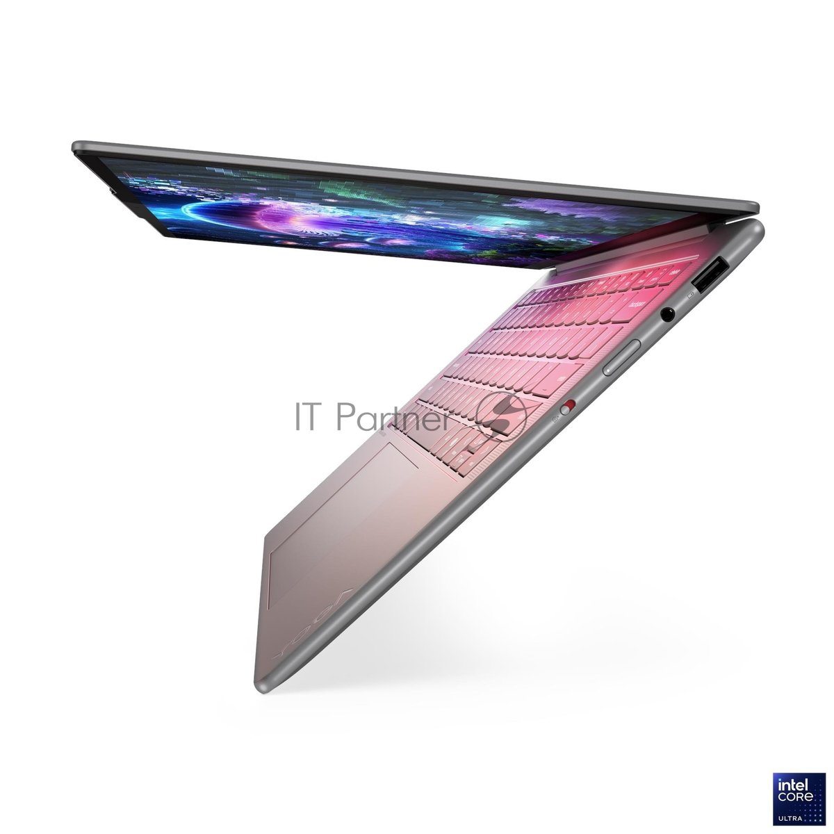 Ноутбук Lenovo Yoga Slim 7 14ILL10 14"(2880x1800 OLED)/Intel Core Ultra 7 256V(2.2Ghz)/16Gb/1024PCISSDGb/noDVD/Int:Intel Arc Graphics 140V/Cam/BT/WiFi/70WHr/war 1y/1.19kg/luna grey/Win11Home + 65W, RU kbd