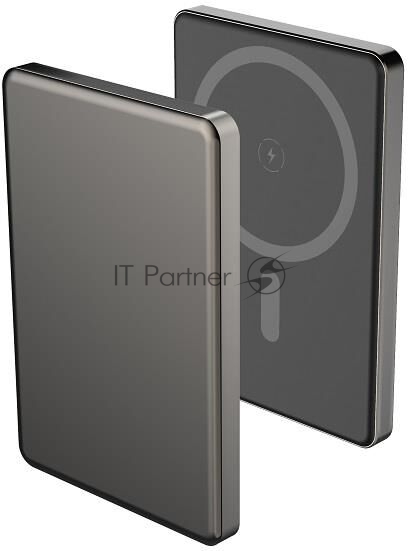 Портативный аккумулятор Aksberry (6900293340019) E501 с MagSafe 5000 mAh, серый