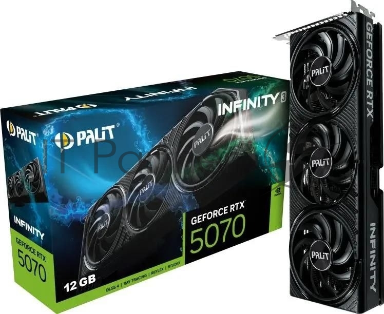 Видеокарта Palit GeForce RTX 5070 INFINITY 3, 12 GB GDDR7, 192 bit, 3xDisplayPort, HDMI, GPU 2325 MHz