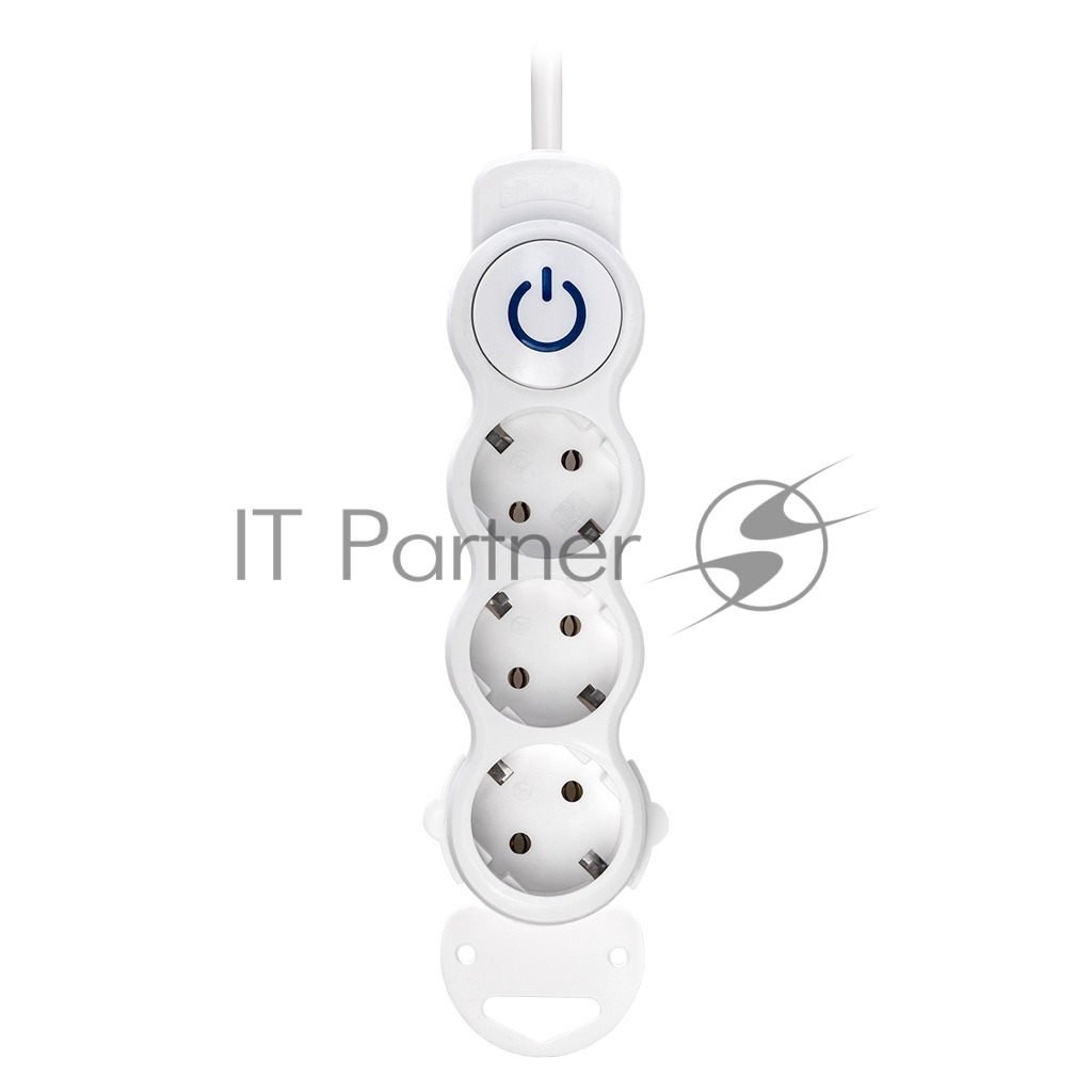 Удлинитель Smartbuy (SBE-16-3-1.5m-ZS) 3 роз х 1,5 м - белый