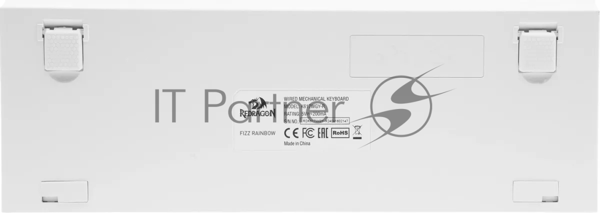 Клавиатура Redragon Fizz проводная, USB Type-A, белый