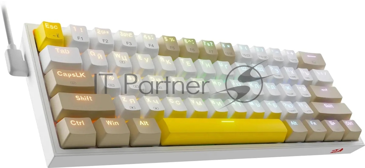 Клавиатура Redragon Fizz проводная, USB Type-A, белый