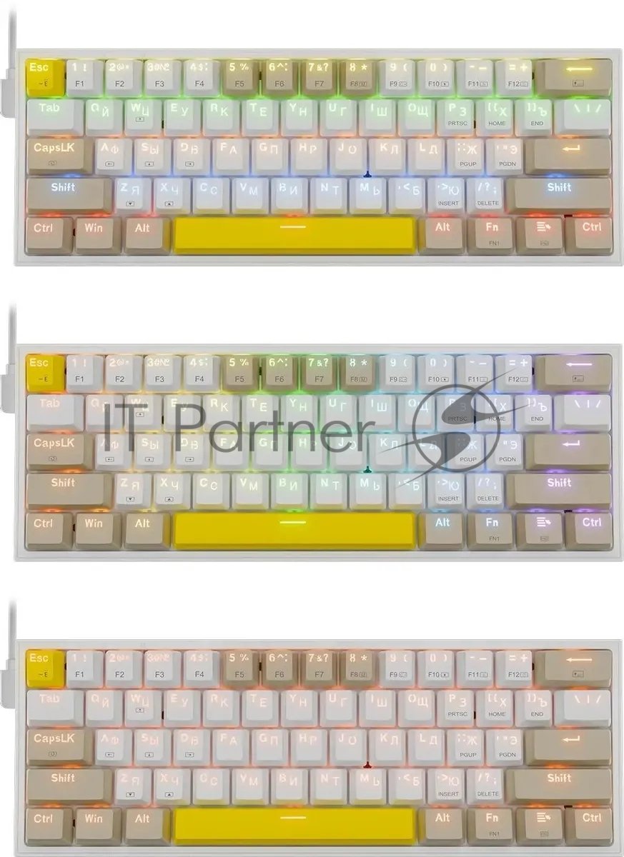 Клавиатура Redragon Fizz проводная, USB Type-A, белый