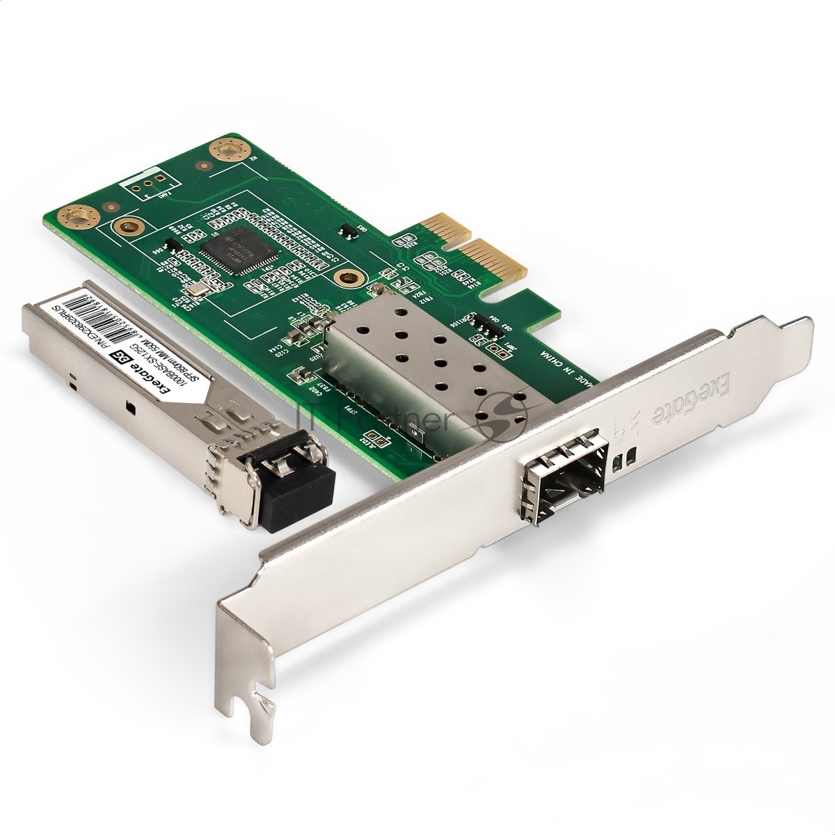 Комплект: Сетевой адаптер SFP ExeGate EXE-i210-F1 + Трансивер Multi-Mode до 550м EXT-1G-MM850-LC2-550M (EX296228RUS: PCI-E x1 v2.0, порты 1x SFP (10/100/1000Mb/s), Gigabit Server NIC Intel Chipset I210-F1 + EX298329RUS: Tx:850/Rx:850 нм, до 500 м, разъем Duplex LC)