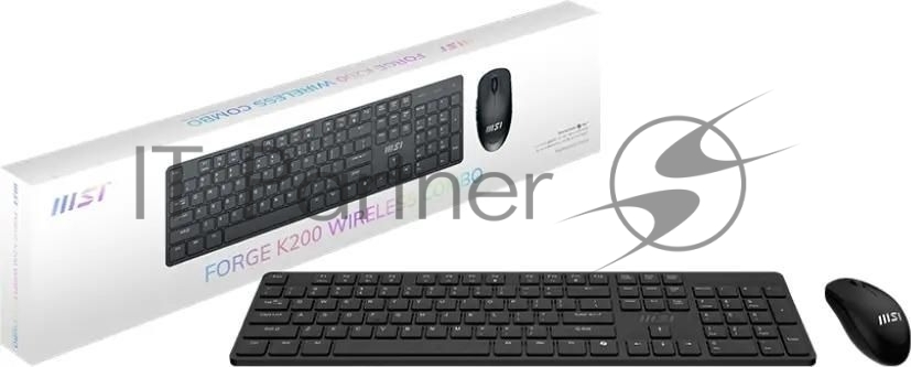 Комплект клавиатура+мышь MSI K200 Combo MS-8ZA4 беспроводной, USB, 1600 DPI, чёрный