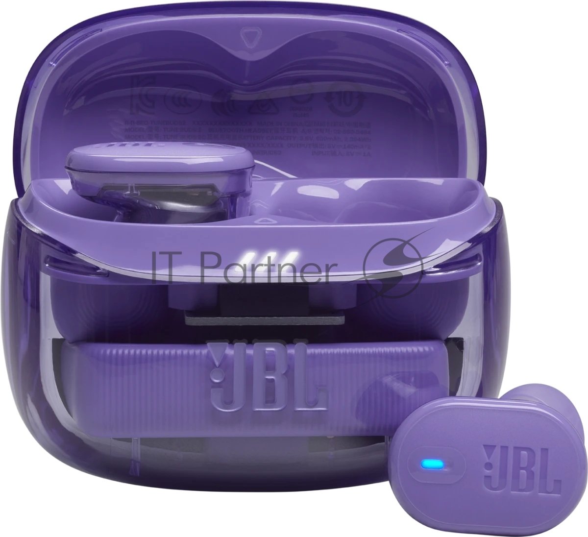 Гарнитура внутриканальные JBL Tune Buds 2 Ghost фиолетовый беспроводные bluetooth в  ушной раковине (JBLTBUDS2GPUR)