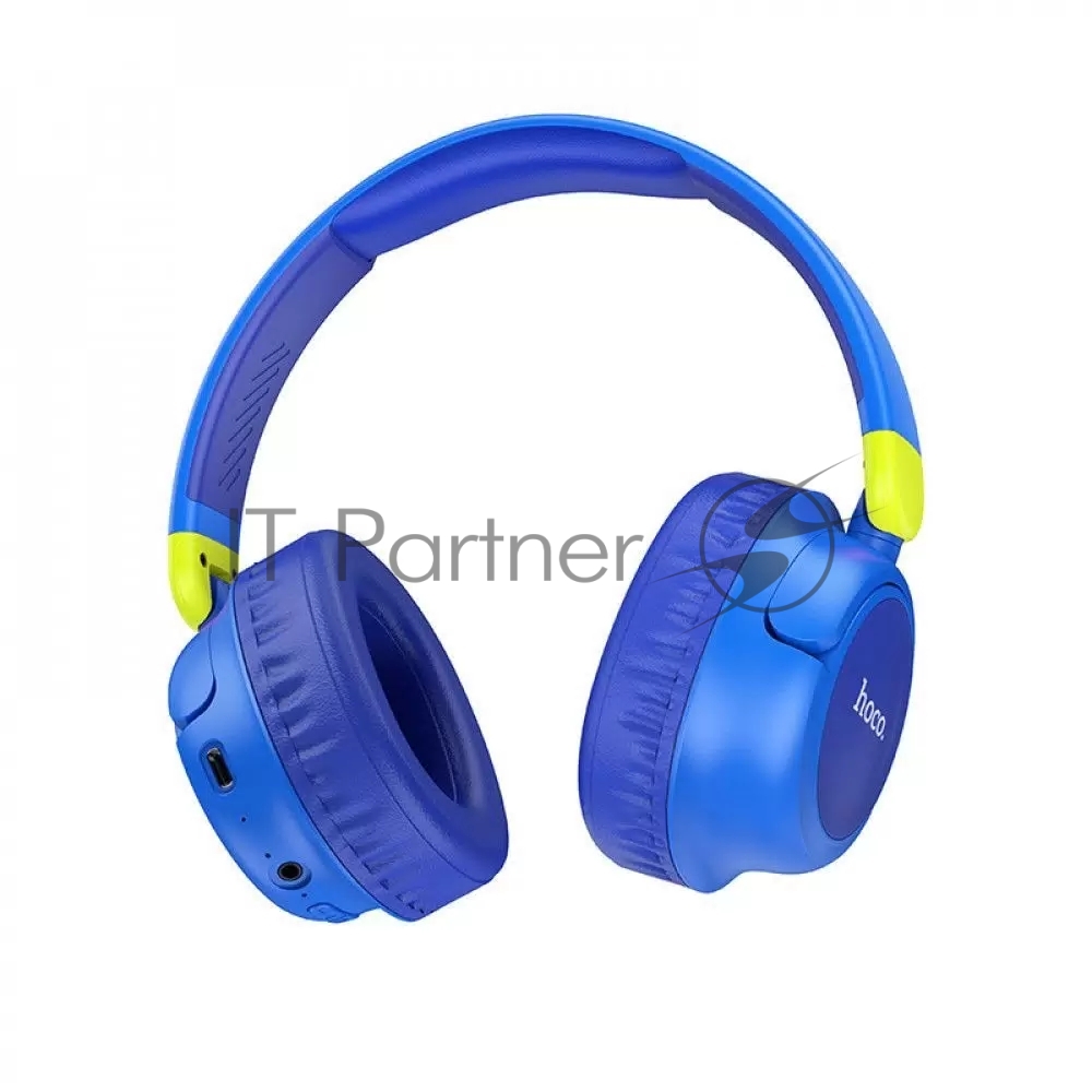 Беспроводные/проводные наушники Hoco W43 Blue синий, накладные, Bluetooth + проводной, складная конструкция, до 25 ч.