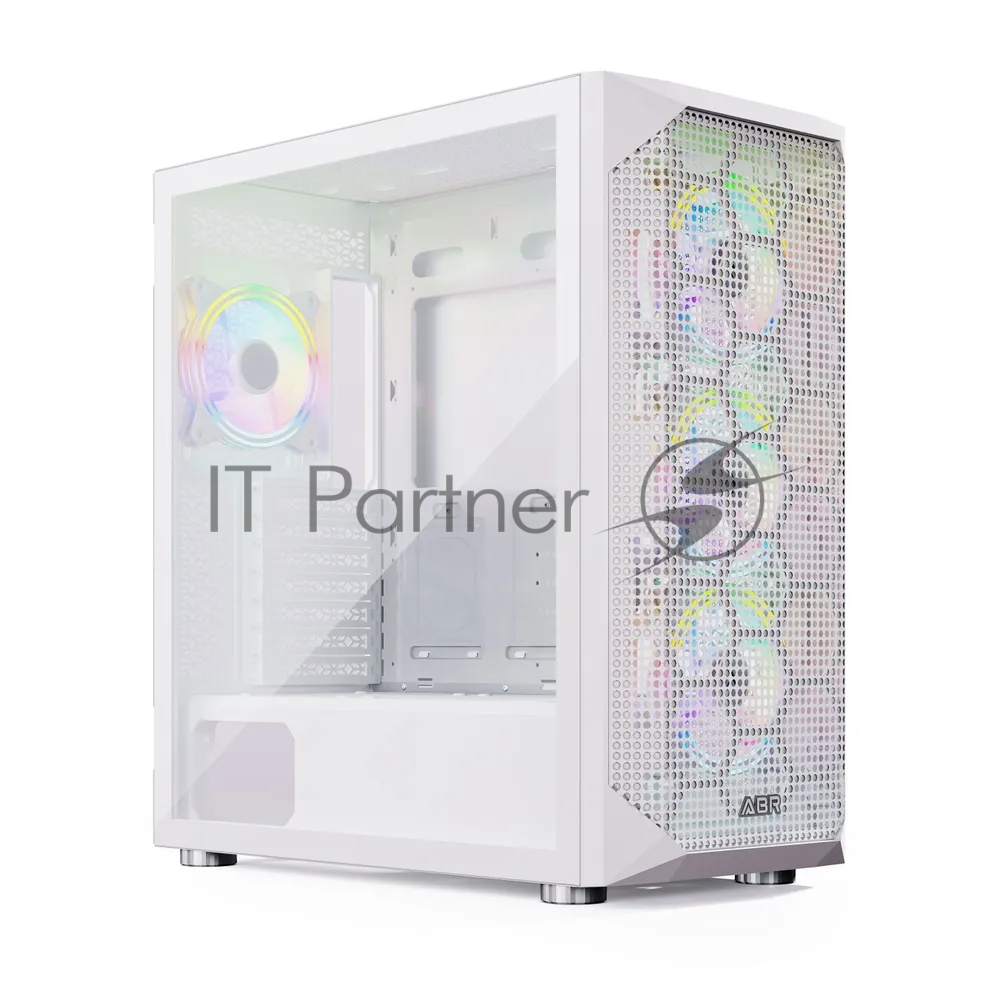 Компьютерный корпус ABR Quantum белый (1хUSB Type-C, 2хUSB 2.0, HD Audio, 4xRGb Fan, ATX, E-ATX)