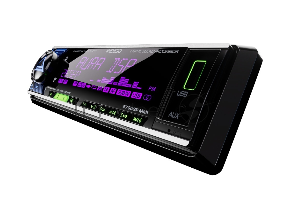 Автомагнитола AURA INDIGO-876DSP, 1 DIN, Bluetooth, USB Type-A, AUX, пульт ДУ