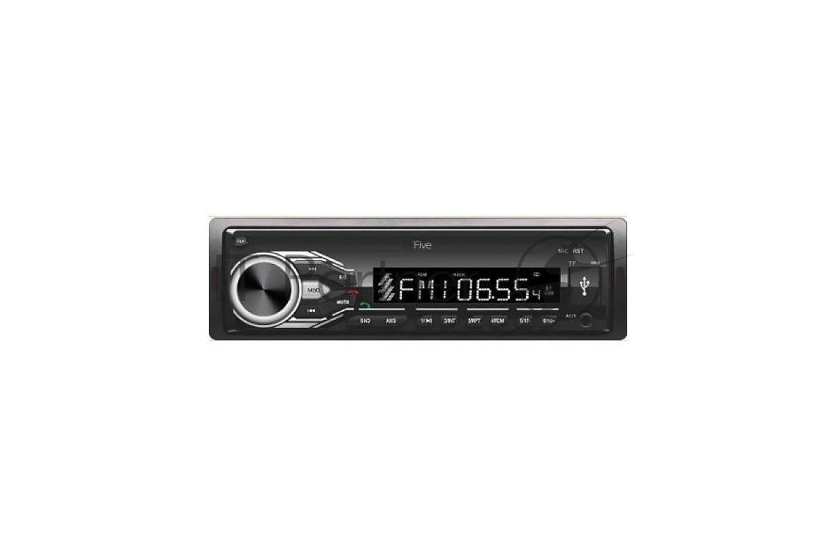 Автомагнитола FIVE F-22W, 1 DIN, Bluetooth, USB Type-A, AUX