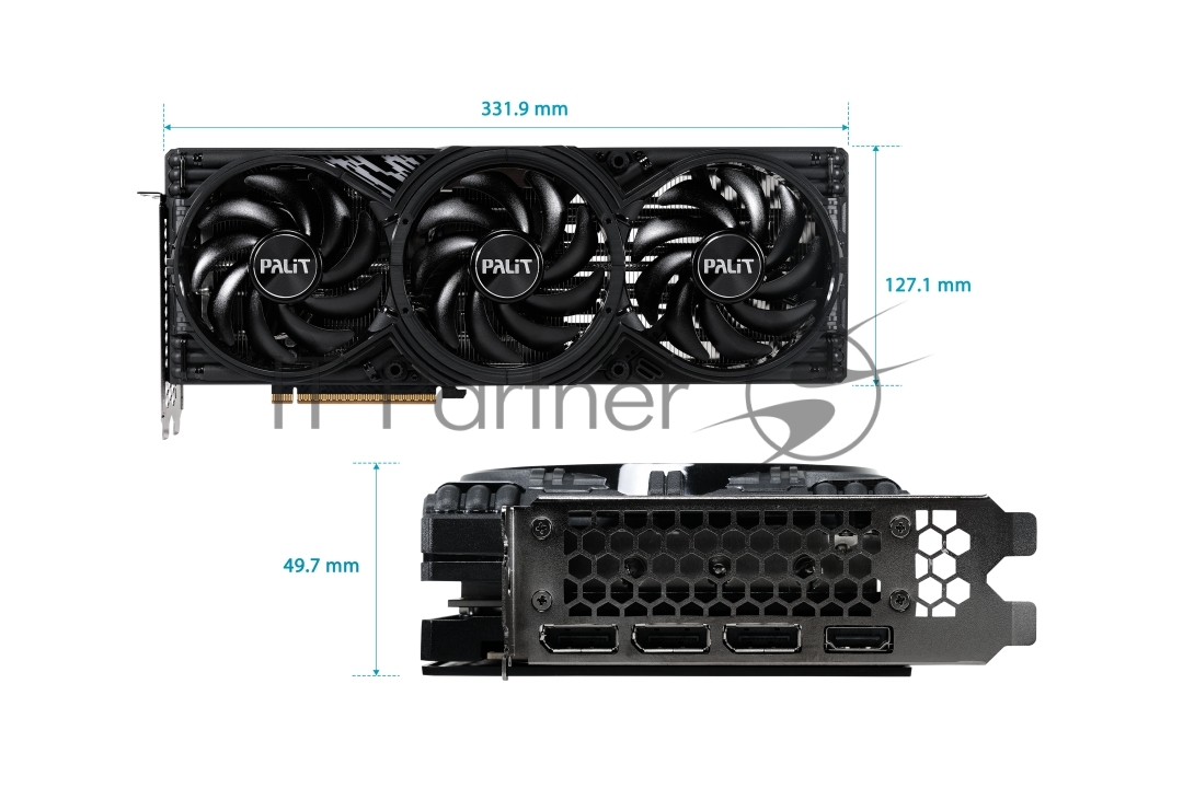 Видеокарта Palit GeForce RTX 5070 GAMINGPRO-S, 12 GB GDDR7, 192 bit, 3xDisplayPort, HDMI, GPU 2325 MHz
