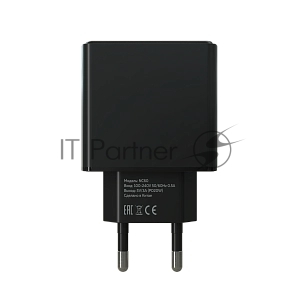 Сетевое зарядное устройство MORE CHOICE (4610196409936) NC60 1USB-C 3.0A PD 20W быстрая зарядка черный