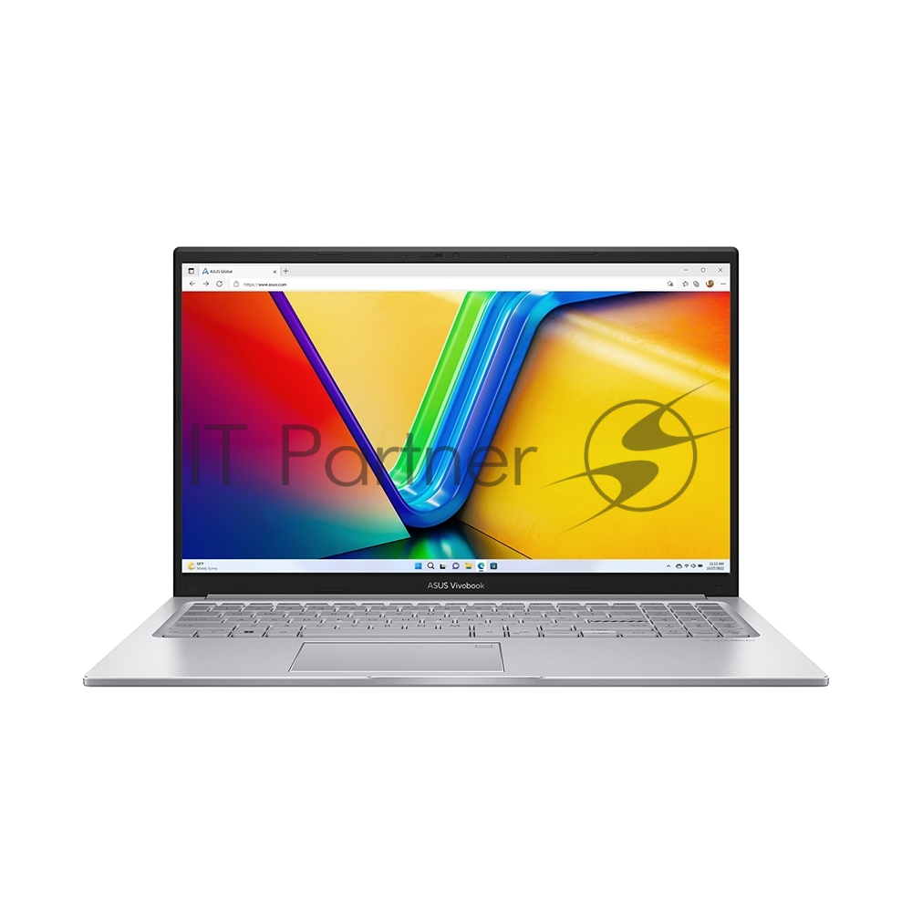 Ноутбук ASUS X1504VA-BQ591 15.6" FHD IPS/Intel Core 5 120U/16GB/SSD512GB/Intel Graphics/Backlit/NoOs/Cool Silver 90NB13Y2-M00X80