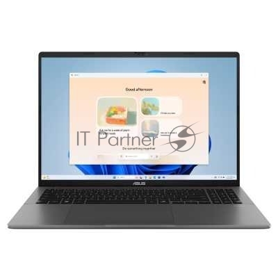 Ноутбук ASUS Vivobook S16 S3607CA-SH100 серый Intel Core Ultra 5 225H 1.7 GHz/DDR5 16Gb 512Gb PCIE G4 SSD/Intel UHD Graphics 16" OLED WUXGA (1920 x 1200) 16:10/Without OS/1.66 kg